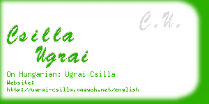 csilla ugrai business card